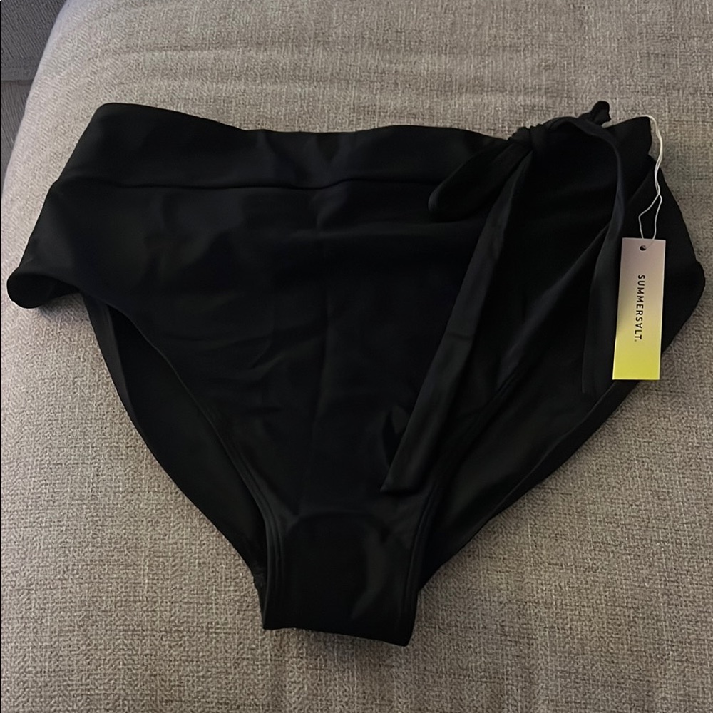 NWT Summersalt Black High-Rise Bikini Bottom